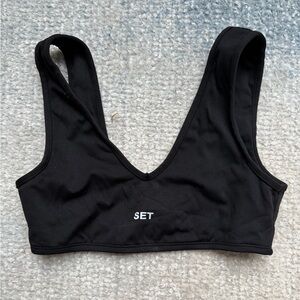 SET Women's Black Sports Bra